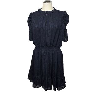 Sam & Jess Navy Blue Front Keyhole Dress L